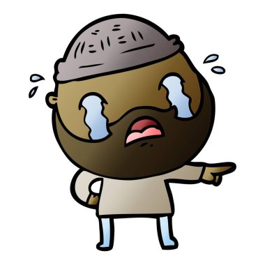 sakallı adam ağlıyor çizgi film