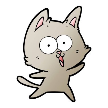 komik karikatür kedi vektör çizim