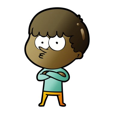 vektör çizim karikatür meraklı çocuk