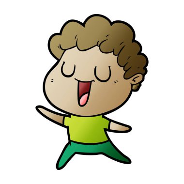 vektör çizim karikatür adam gülen