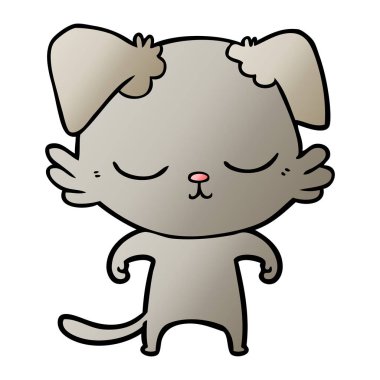 Çizgi film köpeğinin vektör çizimi