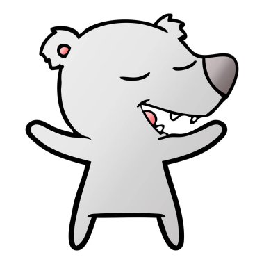 Çizgi film ayısının vektör çizimi