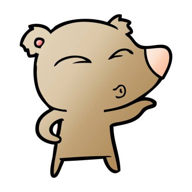 Çizgi film ayısının vektör çizimi