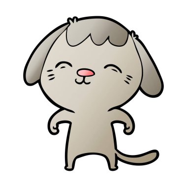 vektör çizim mutlu karikatür köpek