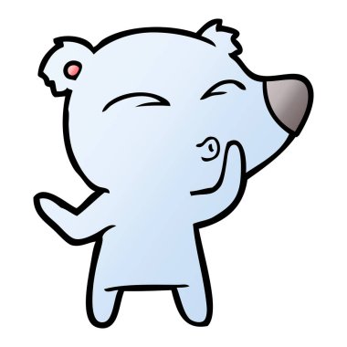 Çizgi film ayısının vektör çizimi