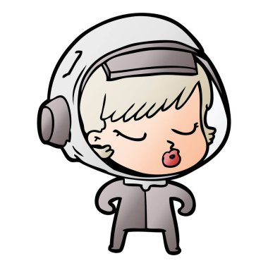 çizgi film güzel astronot kız