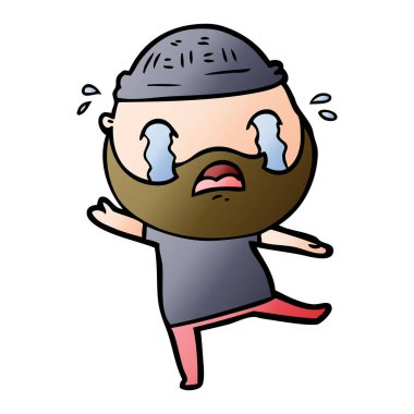 sakallı adam ağlıyor çizgi film