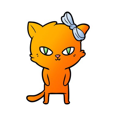 Çizgi film kedisinin vektör çizimi