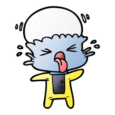 garip karikatür uzaylı vektör çizim