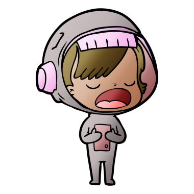 çizgi film astronot kadın açıklayan