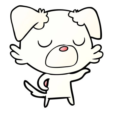 Çizgi film köpeğinin vektör çizimi