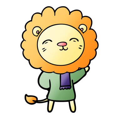 Çizgi film aslanının vektör çizimi