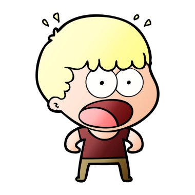 vektör çizim karikatür dostum şok