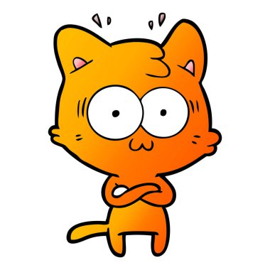 Çizgi film kedisinin vektör çizimi