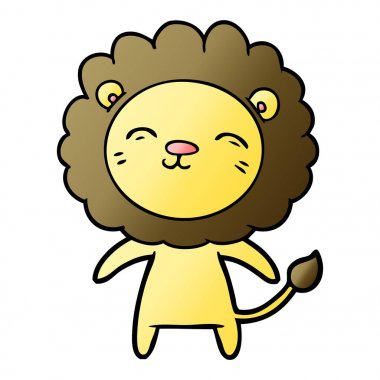 Çizgi film aslanının vektör çizimi