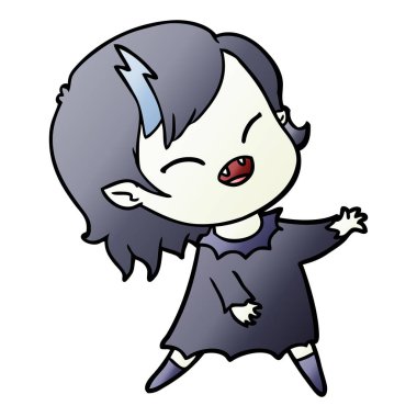 gülen vampir kız çizgi film