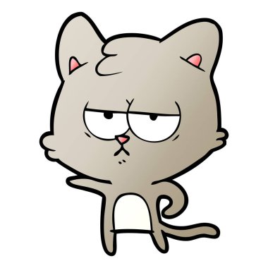 Çizgi film kedisinin vektör çizimi