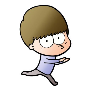 gergin çizgi film çocuk vektör çizim