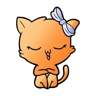 kafa yay ile karikatür kedi