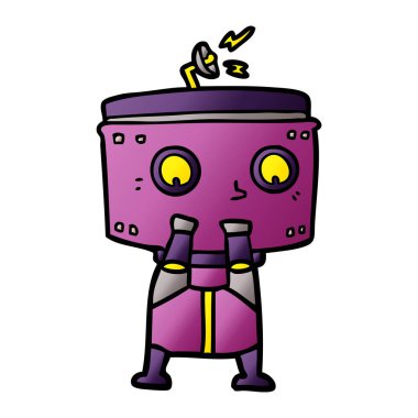 Çizgi film robotunun vektör çizimi