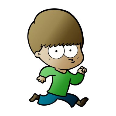 gergin çizgi film çocuk vektör çizim