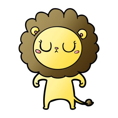 Çizgi film aslanının vektör çizimi