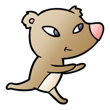 Tatlı çizgi film ayısının vektör çizimi