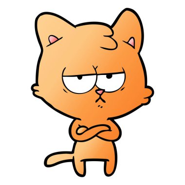 Çizgi film kedisinin vektör çizimi