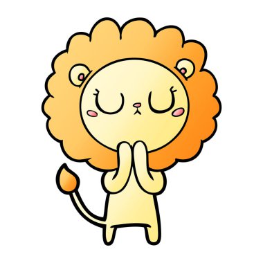 Çizgi film aslanının vektör çizimi