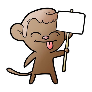 komik karikatür maymun afişini ile