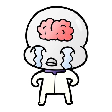 büyük beyin uzaylı ağlıyor çizgi film