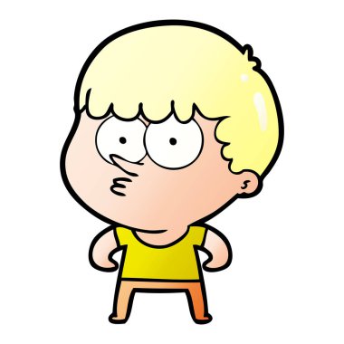 vektör çizim karikatür meraklı çocuk