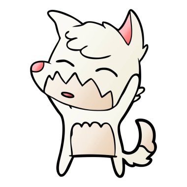 Çizgi film tilkisinin vektör çizimi