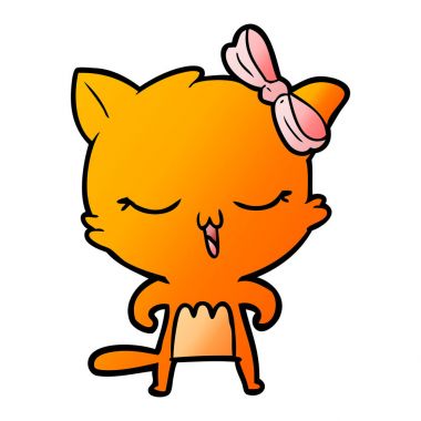 kafa yay ile karikatür kedi