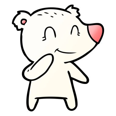 Kutup ayısı karikatür gülümseyen