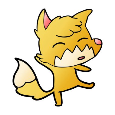 Çizgi film tilkisinin vektör çizimi