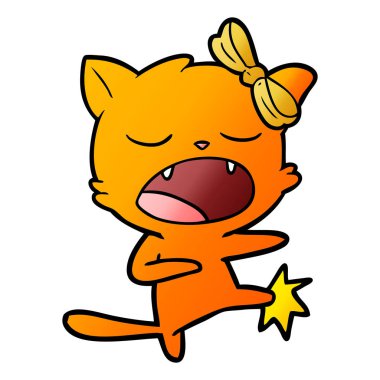 Çizgi film kedisinin vektör çizimi