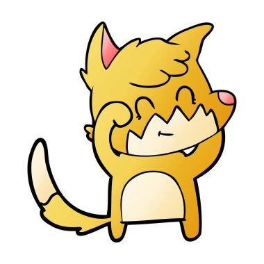 vektör çizim karikatür dostu Fox