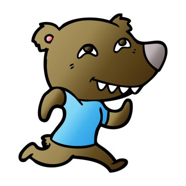 Çizgi film ayısının vektör çizimi