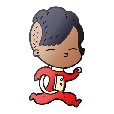 çizgi film kız uzay giysisi