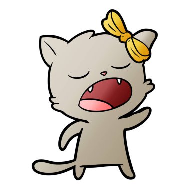 Çizgi film kedisinin vektör çizimi