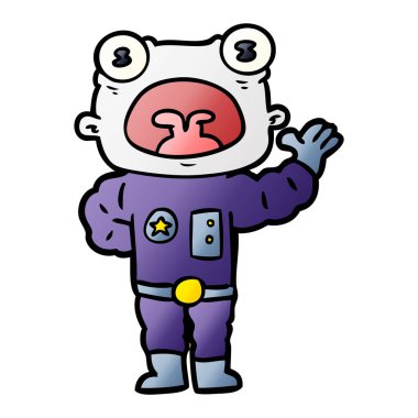 çizgi film garip uzaylı sallayarak