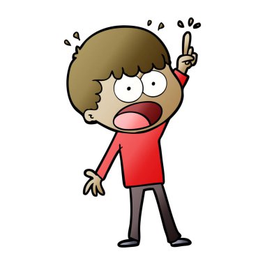 vektör çizim karikatür dostum şok