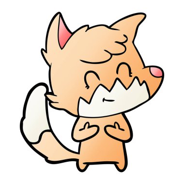 vektör çizim karikatür dostu Fox
