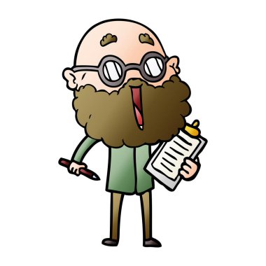 Sakallı neşeli adam çizgi film