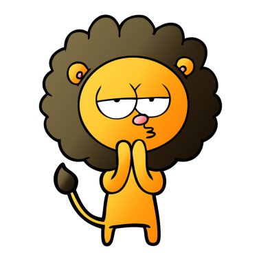 Çizgi film aslanının vektör çizimi