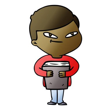 Çizgi film çocuğunun vektör çizimi