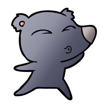 Çizgi film ayısının vektör çizimi