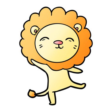 Çizgi film aslanının vektör çizimi
