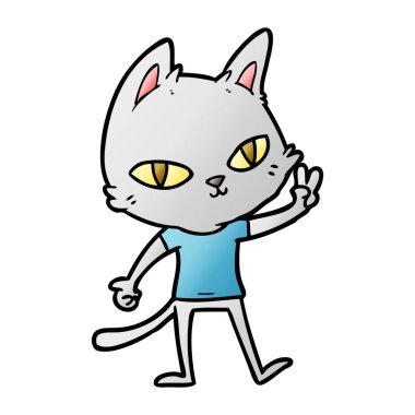 Çizgi film kedisinin vektör çizimi